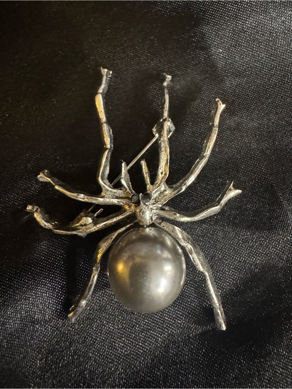 Silver Spider Decorative Accent Pin - Silver Home Accent